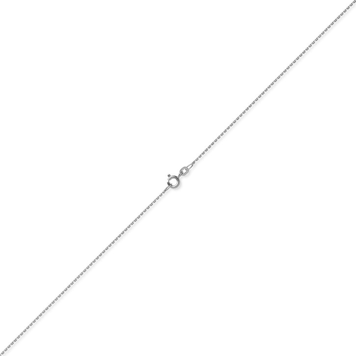 1.2mm Ankerkette diamantiert aus 750 Weißgold 55cm