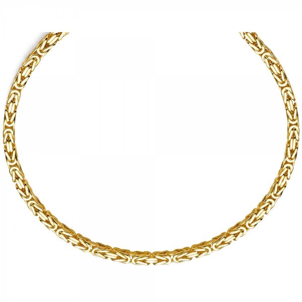 10mm Königskette aus 585 Gelbgold 65cm