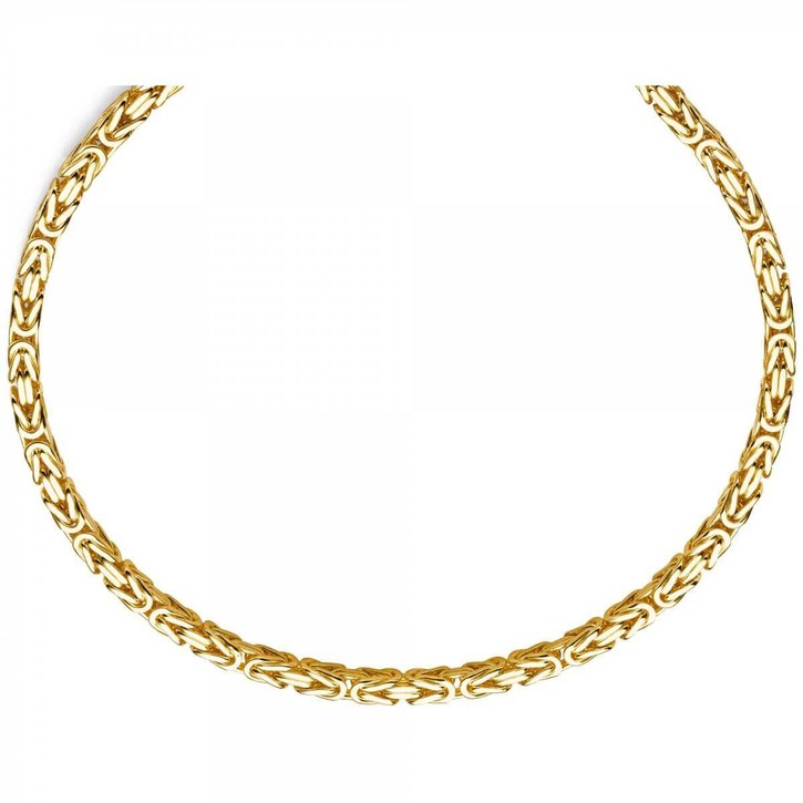 10mm Königskette aus 585 Gelbgold 70cm