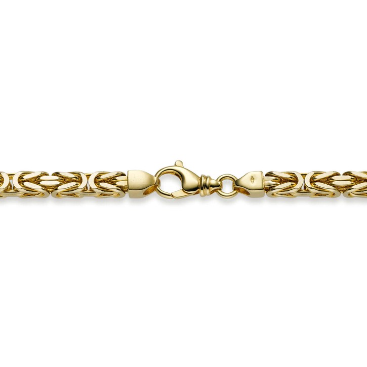 10mm Königskette aus 585 Gelbgold 70cm