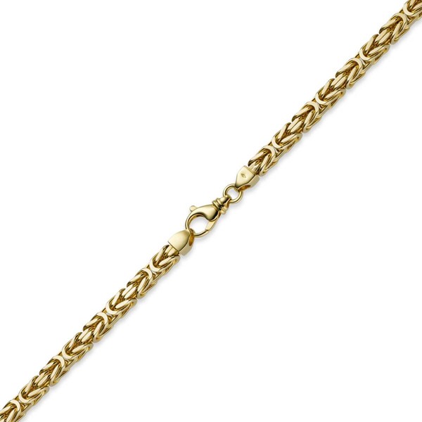 10mm Königskette aus 585 Gelbgold 70cm