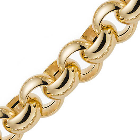 11mm Armband Erbskette 585 Gelbgold 20cm