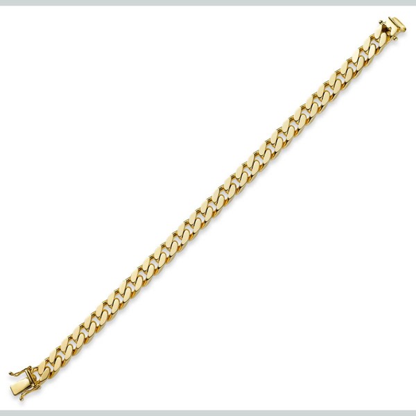 7mm Panzerarmband Panzerkette 750 Gelbgold 19cm