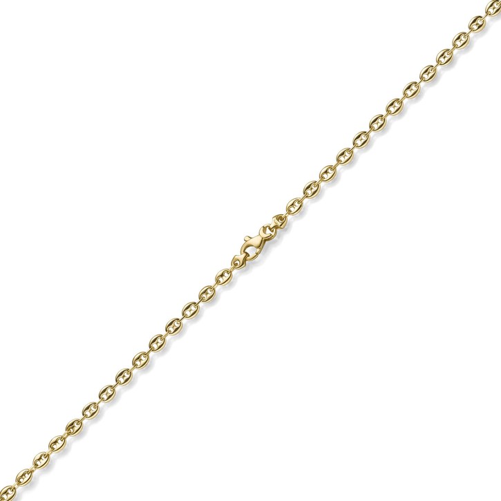 3.5mm Armband Bohnenkette Schiffsankerkette 585 Gelbgold 21cm