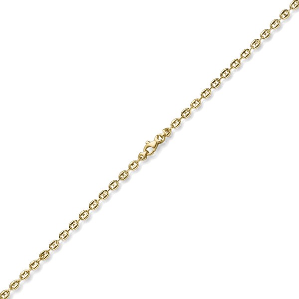 3.5mm Armband Bohnenkette Schiffsankerkette 585 Gelbgold 21cm