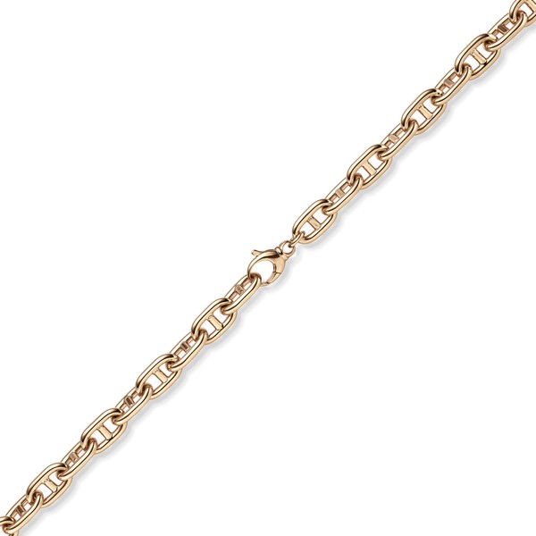 12mm Steg-Ankerkette aus 585 Rotgold 50cm