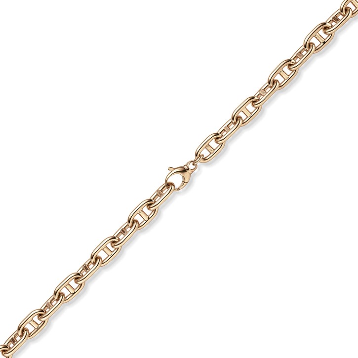 12mm Steg-Ankerkette aus 585 Rotgold 60cm