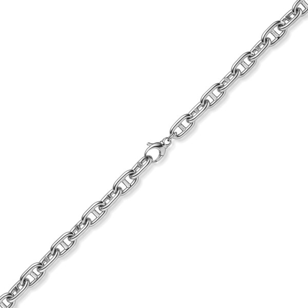 12mm Steg-Ankerarmband aus 585 Weißgold 22cm