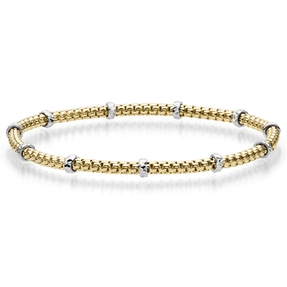 2mm Cubic-Armband mit Rollo elastisch 750 Gold Gelbgold Weißgold stretch 2mm Cubic-Armband mit Rollo elastisch 750 Gold Gelbgold Weißgold stretch