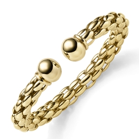 8,5mm Lotus-Armspange offener Armreif aus 585 Gold Gelbgold 58,5x45mm