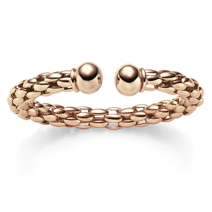 8.5mm Lotus-Armspange aus 585 Rotgold