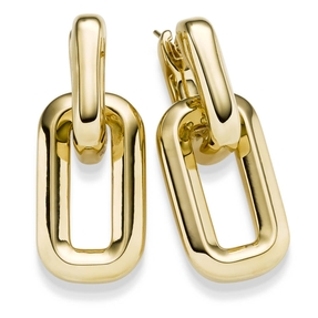 Paar Ohrringe Ohrhänger Ohrschmuck 43,5x17,5mm aus 585 Gold Gelbgold glänzend Paar Ohrringe Ohrhänger Ohrschmuck 43,5x17,5mm aus 585 Gold Gelbgold glänzend