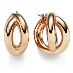 Paar Creolen Ohrringe 14,5x23mm Ohrschmuck aus 585 Gold Rotgold