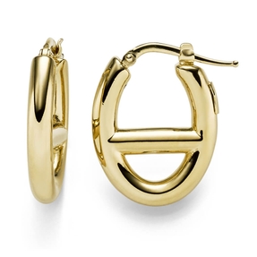 Paar Steg-Anker Creolen Ohrringe 24x18,5mm Ohrschmuck aus 585 Gold Gelbgold