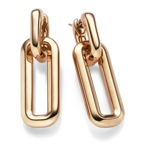 Ohrringe Ohrhänger Ohrschmuck 52,5x17,5mm aus 585 Gold Rotgold
