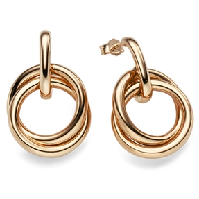 Paar Ohrringe Ohrhänger Hängerstecker Kreise 30x19,5mm 585 Gold Rotgold Paar Ohrringe Ohrhänger Hängerstecker Kreise 30x19,5mm 585 Gold Rotgold