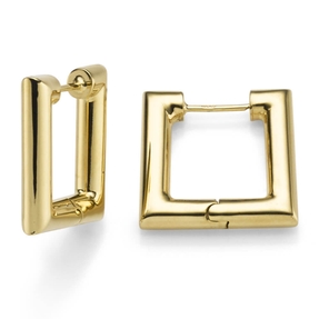 Paar quadratische Creolen 20x20mm Ohrringe Ohrschmuck aus 585 Gold Gelbgold
