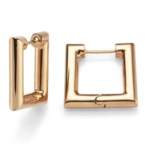 Paar quadratische Creolen 20x20mm Ohrringe Ohrschmuck aus 585 Gold Rotgold