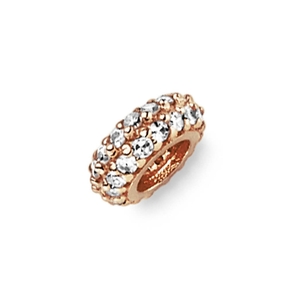 Anhänger Rollo 7,5x2,7mm aus 585 Gold Rotgold mit 32 Diamanten 0.16 ct. TW-SI Anhänger Rollo 7,5x2,7mm aus 585 Gold Rotgold mit 32 Diamanten 0.16 ct. TW-SI