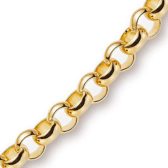 7mm Erbskette 750 Gelbgold 55cm