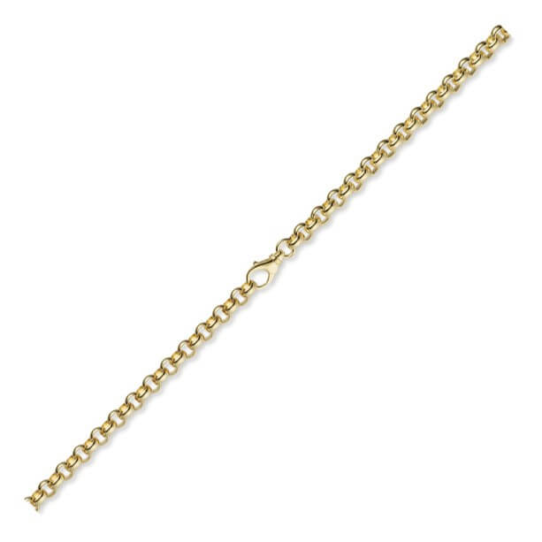 7mm Erbskette 750 Gelbgold 60cm