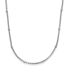 1,5mm Himbeer Collier Halskette mit Rollos Halsschmuck aus 585 Weißgold 42cm