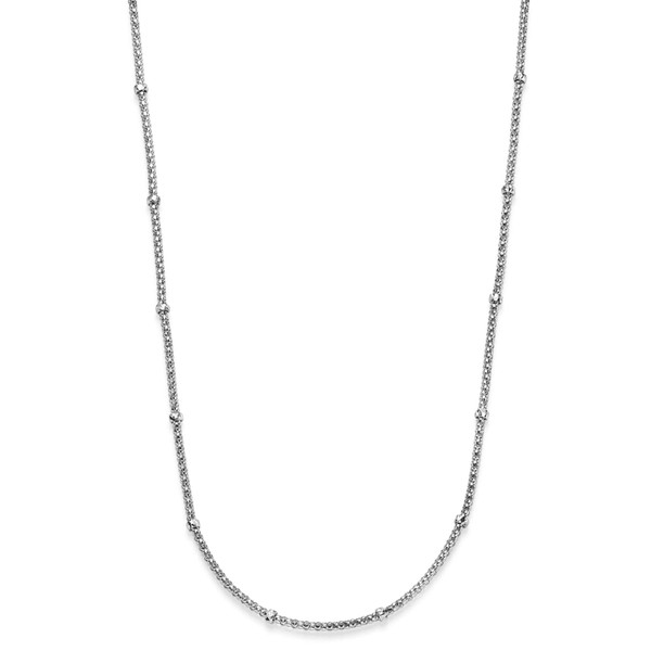 3mm Himbeer Collier mit Rollos 585 Weißgold 42cm