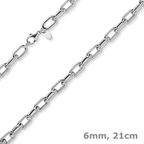 6mm Anker-Weit-Rechteck Armband Armkette Armschmuck 585 Gold Weißgold 21cm 6mm Anker-Weit-Rechteck Armband Armkette Armschmuck 585 Gold Weißgold 21cm