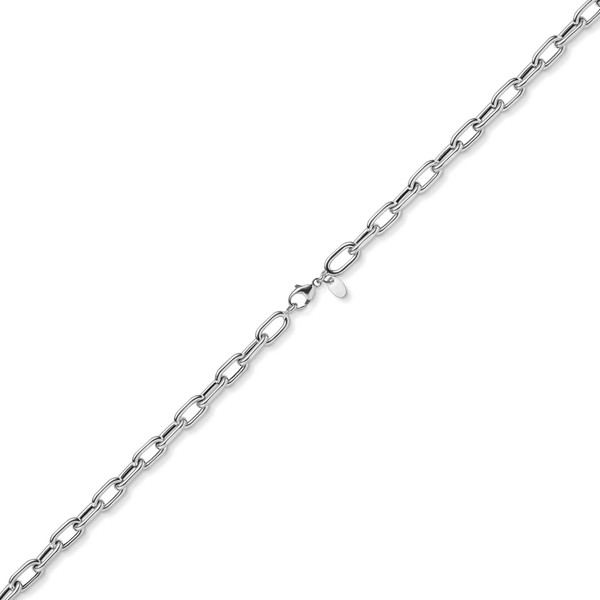 6mm Anker-Weit-Rechteck Armband aus 585 Weißgold 21cm