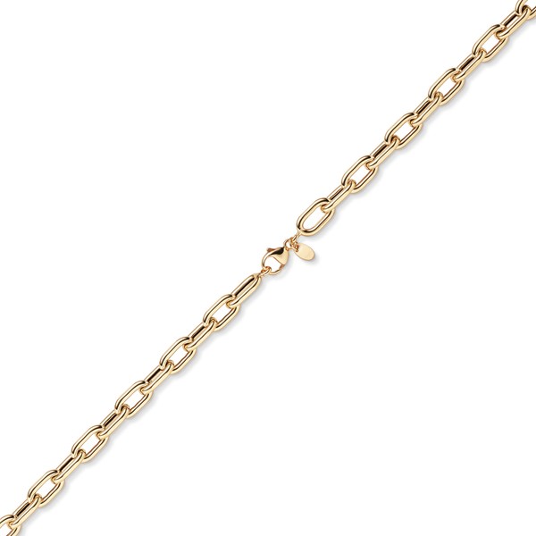7.5mm Anker-Weit-Rechteck Armband aus 585 Rotgold 19cm