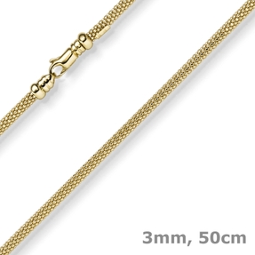3mm Collier runde Himbeer-Kette aus 585 Gold Gelbgold Halsschmuck Halskette 50cm 3mm Collier runde Himbeer-Kette aus 585 Gold Gelbgold Halsschmuck Halskette 50cm
