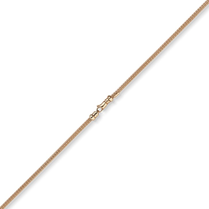 3mm Himbeer Armband aus 585 Rotgold 19cm