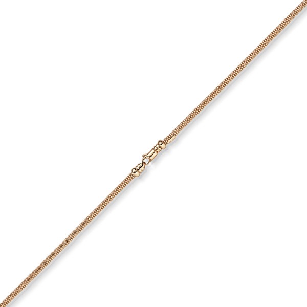 3mm Himbeer Armband aus 585 Rotgold 19cm