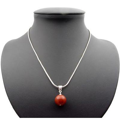 Anhänger aus rotem Jaspis und 925 Silber