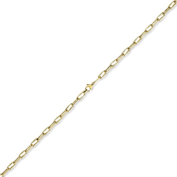 5mm Phantasiearmband aus 585 Gelbgold 21cm