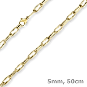 5mm Phantasiekette Halskette Collier aus 585 Gold Gelbgold 50cm
