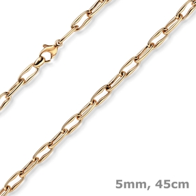 5mm Phantasiekette Halskette Collier aus 585 Gold Rotgold 45cm