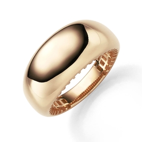 Ring Damenring mit Wölbung aus 585 Gold Rotgold Breite 10,5mm glänzend Ring Damenring mit Wölbung aus 585 Gold Rotgold Breite 10,5mm glänzend