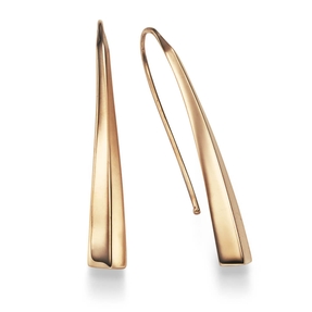 Paar Ohrringe Ohrhänger 43x6mm aus 585 Gold Rotgold Ohrschmuck modern schlicht