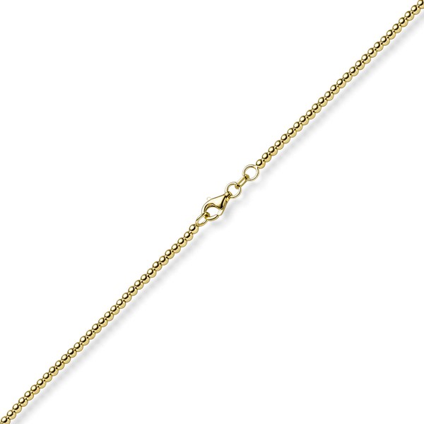 2.2mm Armband Kugelkette aus 585 Gelbgold 18cm