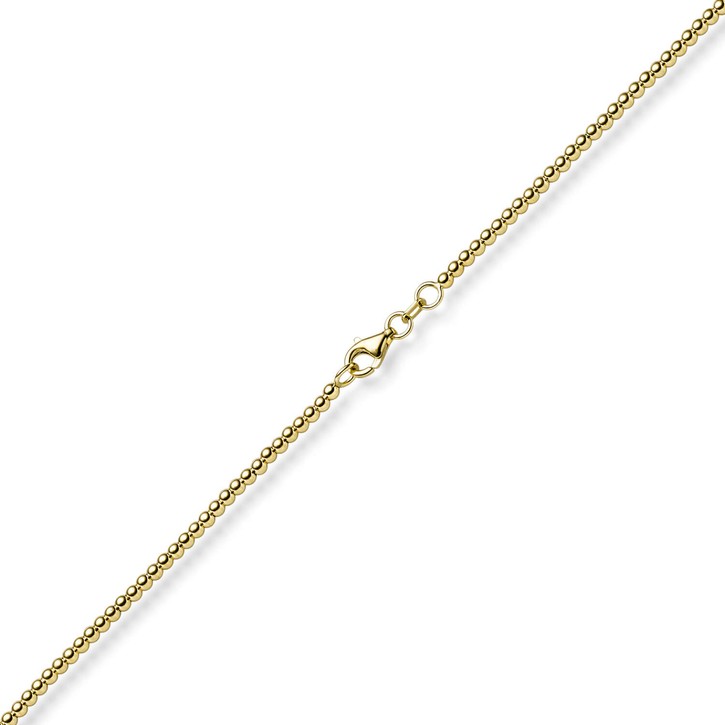 2.2mm Kugelkette Halskette aus 585 Gelbgold 42cm