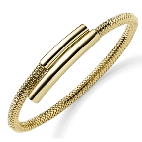 5mm Armreif Armspange aus 585 Gold Gelbgold glänzend elastisch 60x48mm innen