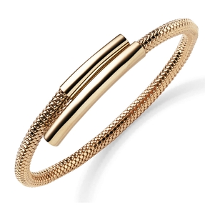 5mm Armreif Armspange aus 585 Gold Rotgold glänzend elastisch 60x48mm innen