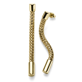 Paar Ohrringe Ohrhänger 67,5x5mm Ohrschmuck aus 585 Gold Gelbgold elastisch