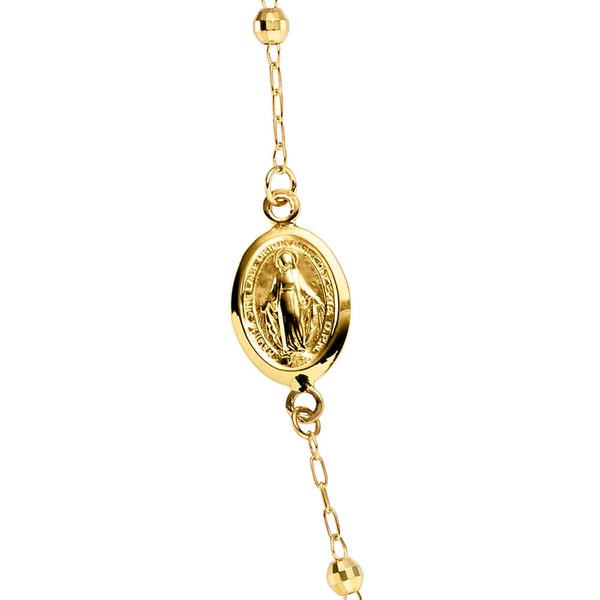Rosenkranz aus 585 Gold gelb weiß rot 45cm