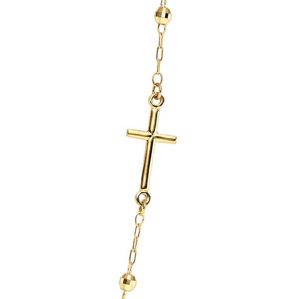 Rosenkranz aus 585 Gold gelb weiß rot 45cm
