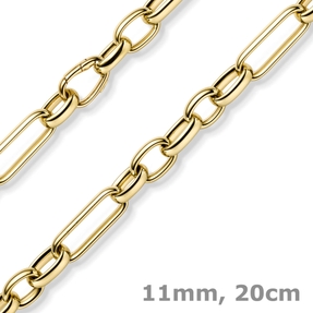11mm Phantasie Armband Armkette Armschmuck aus 585 Gold Gelbgold 20cm 11mm Phantasie Armband Armkette Armschmuck aus 585 Gold Gelbgold 20cm