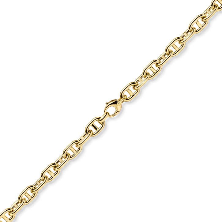 8mm Steg-Anker Kette aus 585 Gelbgold 50cm