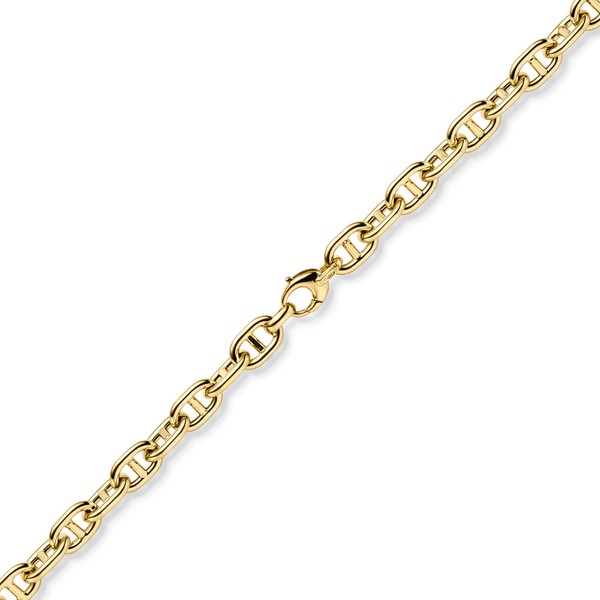 8mm Steg-Anker Kette aus 585 Gelbgold 50cm