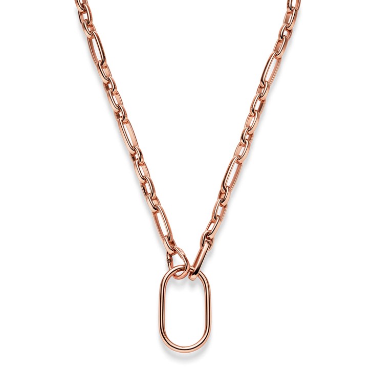 8mm Halskette mit Dekoelement 28x49mm 585 Rotgold 55cm